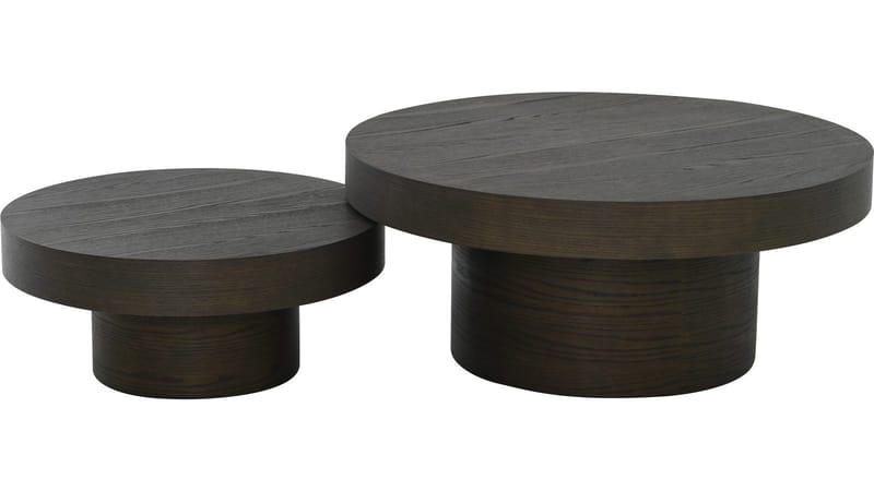 Soffbord Malvik 41 cm / Ø98 cm - Brunlackad ek - Möbler - Bord & matgrupp - Soffbord