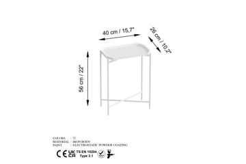 Soffbord Mamta 26 cm - Vit - Möbler - Bord & matgrupp - Soffbord