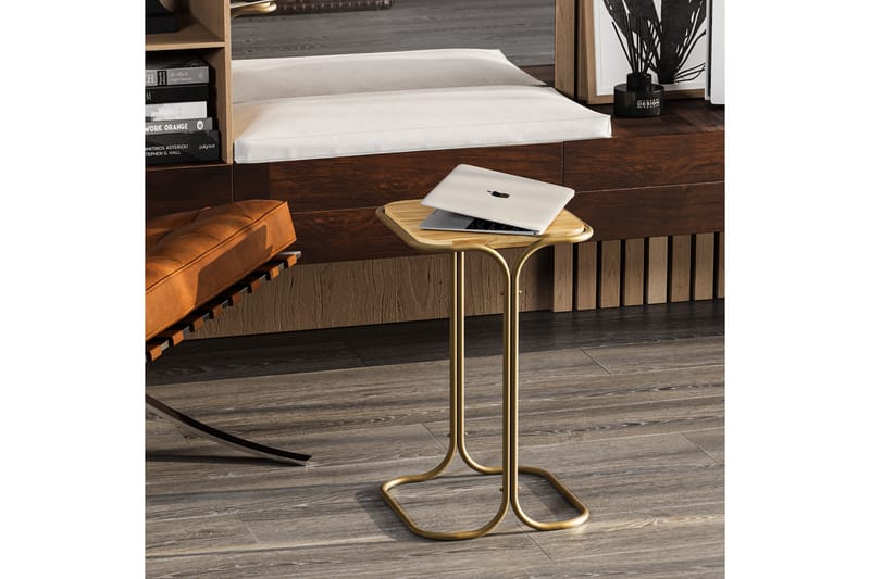 Soffbord Mamta 30 cm - Guld/Natural - Möbler - Bord & matgrupp - Soffbord