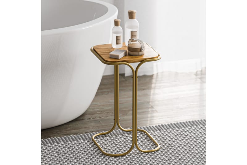 Soffbord Mamta 30 cm - Guld/Natural - Möbler - Bord & matgrupp - Soffbord