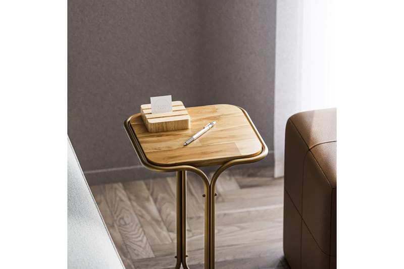 Soffbord Mamta 30 cm - Guld/Natural - Möbler - Bord & matgrupp - Soffbord