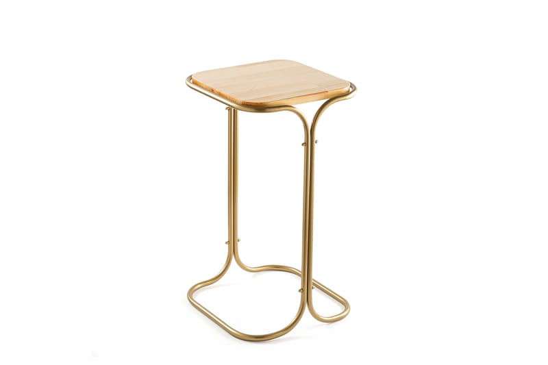 Soffbord Mamta 30 cm - Guld/Natural - Möbler - Bord & matgrupp - Soffbord