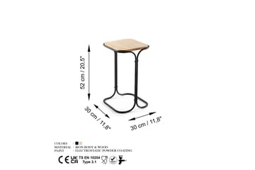 Soffbord Mamta 30 cm - Svart/Natural - Möbler - Bord & matgrupp - Soffbord