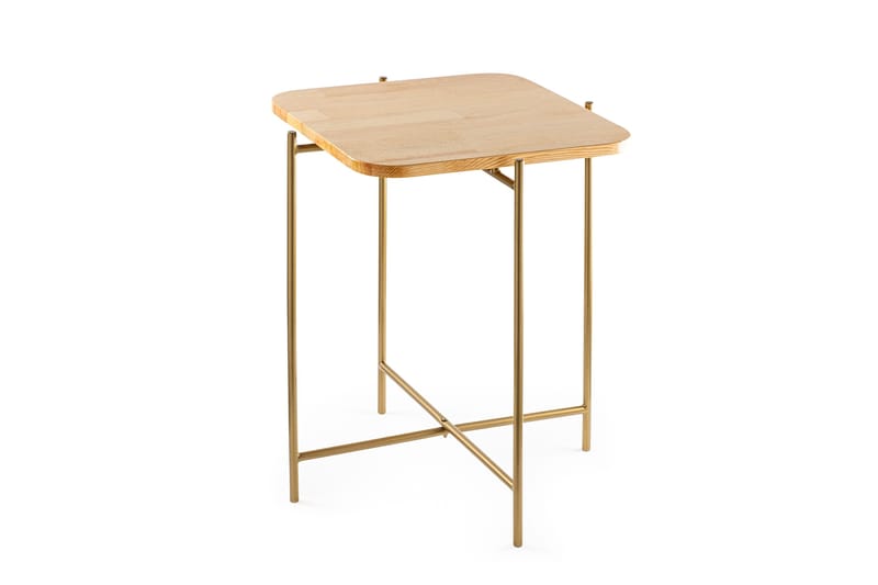 Soffbord Mamta 46 cm - Guld/Natural - Soffbord