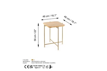 Soffbord Mamta 46 cm - Guld/Natural - Möbler - Bord & matgrupp - Soffbord