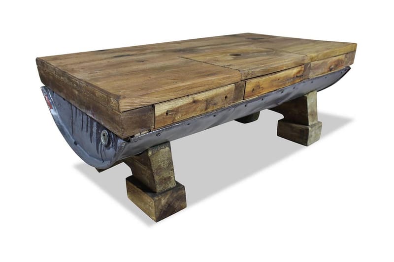 Soffbord massivt återvunnet trä 90x50x35 cm - Brun - Soffbord
