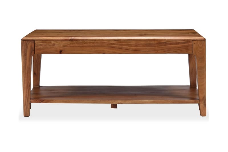 Soffbord massivt trä 88x50x38 cm - Brun - Soffbord