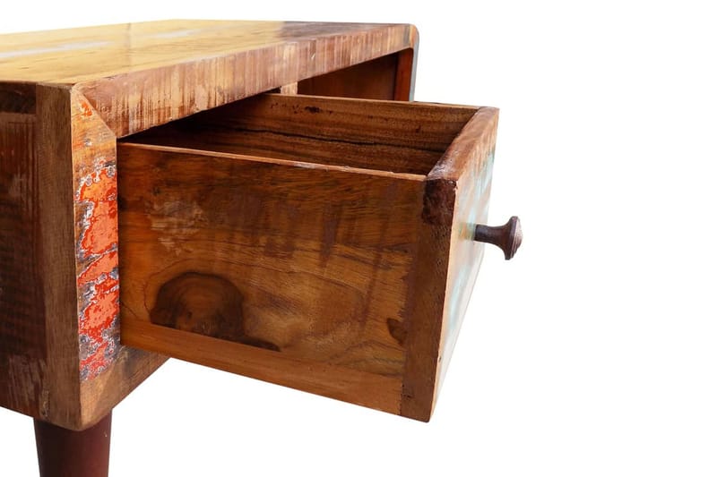 Soffbord med böjd kant 1 låda återvunnet trä - Brun - Soffbord