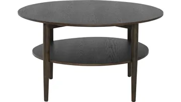Soffbord Ravik med Hylla Ø90 cm - Brun - Möbler - Bord & matgrupp - Soffbord - Soffbord med förvaring