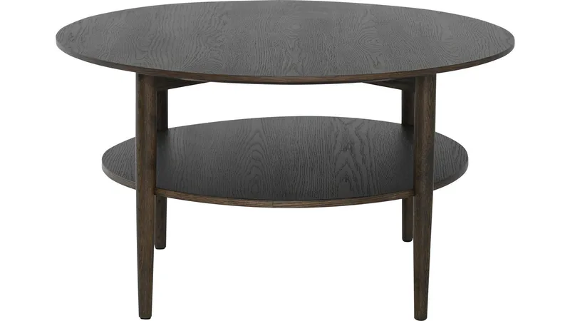Soffbord Ravik med Hylla Ø90 cm - Brun - Möbler - Bord & matgrupp - Soffbord - Soffbord med förvaring