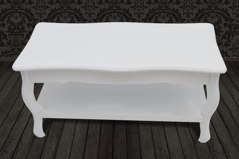 Soffbord med hylla MDF vit - Vit - Soffbord