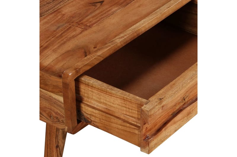 Soffbord med snidad låda massivt trä 100x50x40 cm - Brun - Soffbord