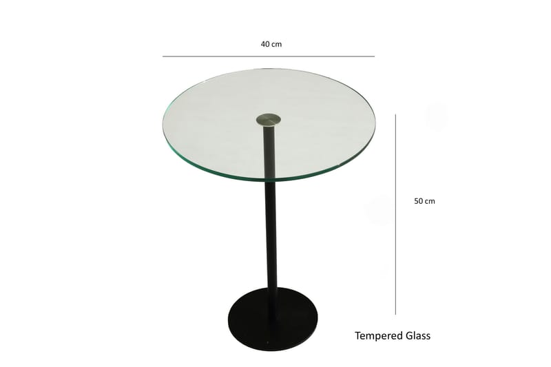 Soffbord Mesjö 40x50x40 cm Runt - Svart - Möbler - Bord & matgrupp - Soffbord