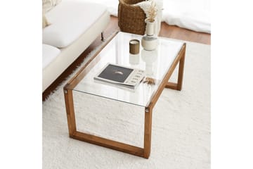 Soffbord Mockba 85 cm - Natur/Glas - Möbler - Bord & matgrupp - Soffbord