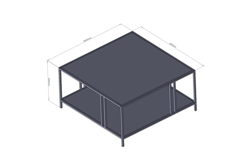 Soffbord Nar 80 cm - Svart - Möbler - Bord & matgrupp - Soffbord