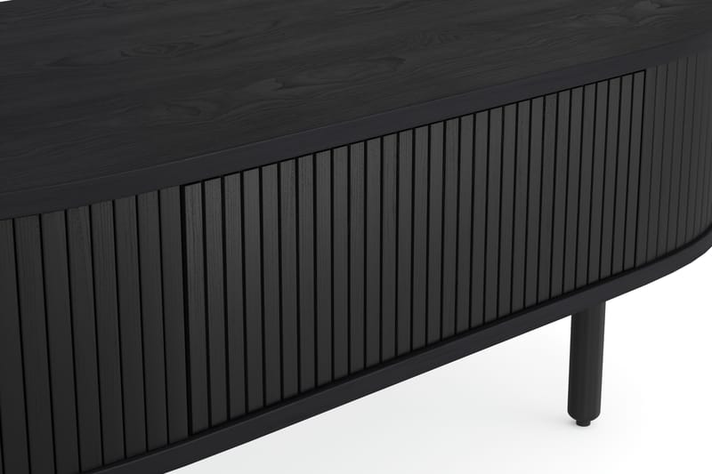 Soffbord Neandir 118 cm Ovalt med Förvaring Låda - Svart - Soffbord