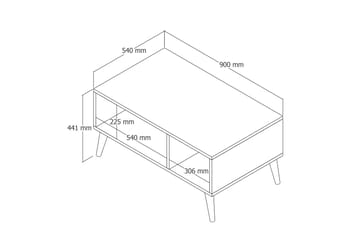 Soffbord NO_BRAND Elrasmo Soffbord 90x54x90 cm Brun - Möbler - Bord & matgrupp - Soffbord