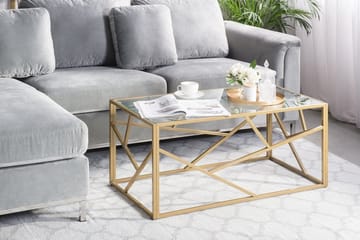 Soffbord Orland 100 cm - Glas/Guld - Möbler - Bord & matgrupp - Soffbord