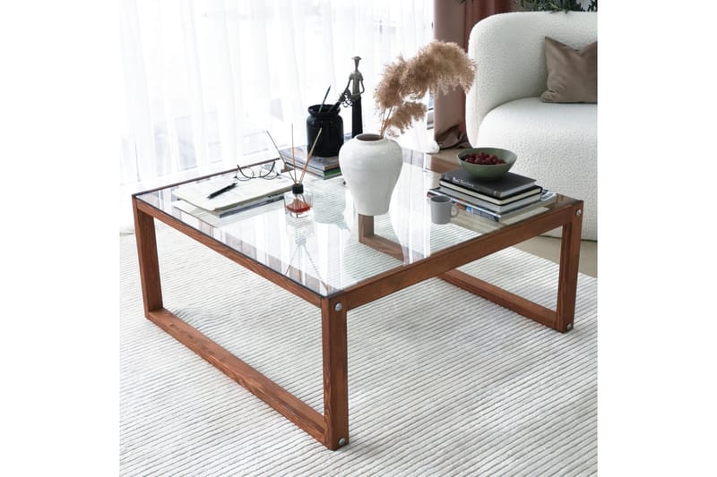 Soffbord Ovlagos 90x40x90 cm - Brun - Möbler - Bord & matgrupp - Soffbord