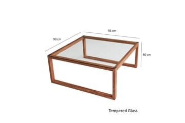Soffbord Ovlagos 90x40x90 cm - Brun - Möbler - Bord & matgrupp - Soffbord