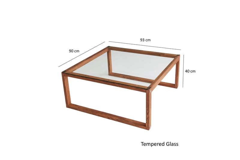 Soffbord Ovlagos 90x40x90 cm - Brun - Soffbord