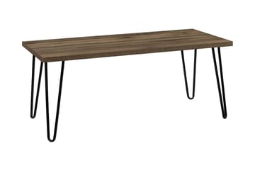 Soffbord Owen 107 cm Valnötsbrun/Svart - Dorel Home - Möbler - Bord & matgrupp - Soffbord