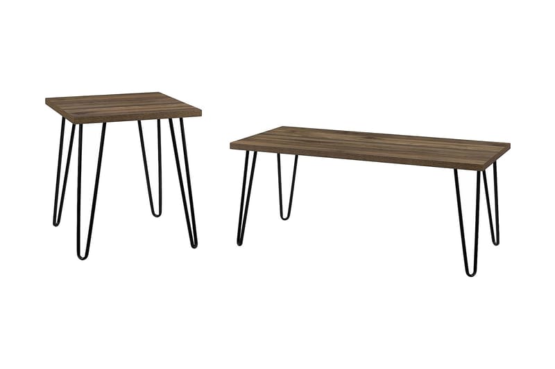 Soffbord Owen 107 cm Valnötsbrun/Svart - Dorel Home - Möbler - Bord & matgrupp - Soffbord