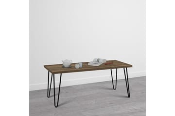 Soffbord Owen 107 cm Valnötsbrun/Svart - Dorel Home - Möbler - Bord & matgrupp - Soffbord