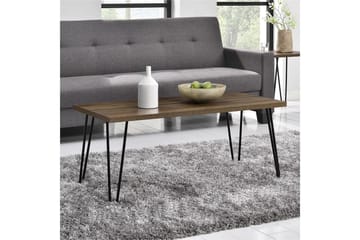 Soffbord Owen 107 cm Valnötsbrun/Svart - Dorel Home - Möbler - Bord & matgrupp - Soffbord