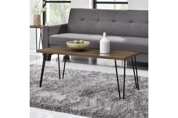 Soffbord Owen 107 cm Valnötsbrun/Svart - Dorel Home - Möbler - Bord & matgrupp - Soffbord