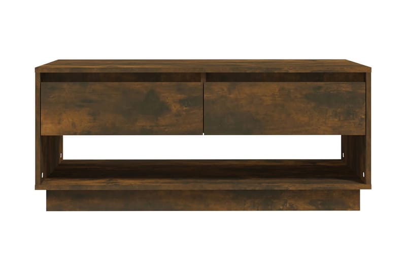Soffbord rökfärgad ek 102,5x55x44 cm spånskiva - Brun - Soffbord