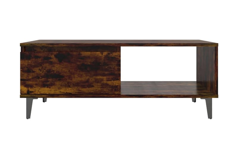 Soffbord rökfärgad ek 90x60x35 cm spånskiva - Brun - Soffbord