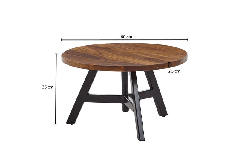 Soffbord Rachid 60 cm Rund - Natur - Möbler - Bord & matgrupp - Soffbord