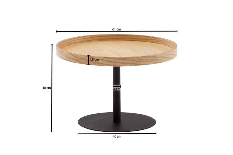 Soffbord Rachid 61 cm Rund - Natur - Möbler - Bord & matgrupp - Soffbord