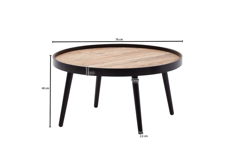 Soffbord Rachid 76 cm Rund - Natur - Möbler - Bord & matgrupp - Soffbord