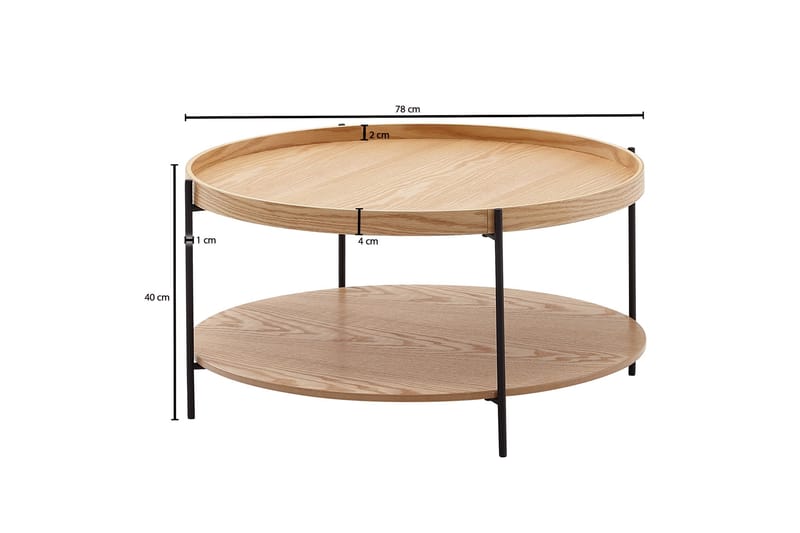 Soffbord Rachid 78 cm Rund - Natur - Möbler - Bord & matgrupp - Soffbord