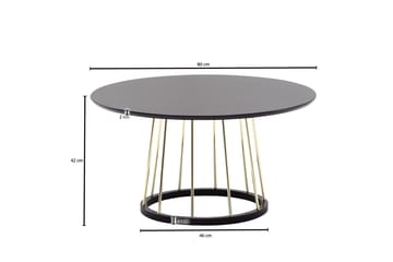 Soffbord Rachid 80 cm Rektangulär - Svart - Möbler - Bord & matgrupp - Soffbord