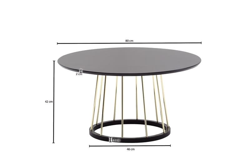 Soffbord Rachid 80 cm Rektangulär - Svart - Möbler - Bord & matgrupp - Soffbord