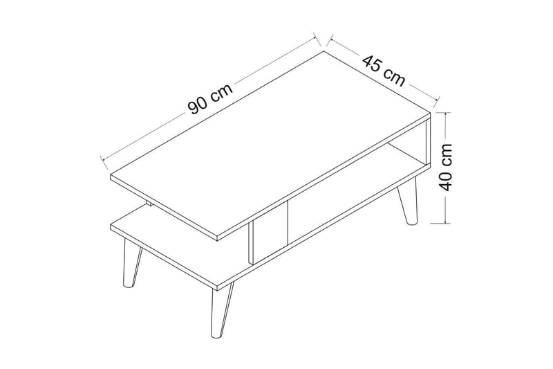 Soffbord Razotaji 90x40x90 cm - Brun - Soffbord