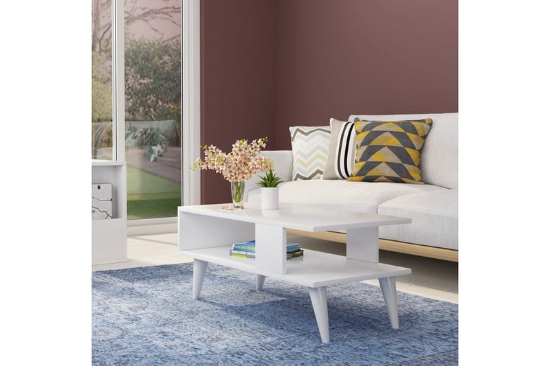 Soffbord Razotaji 90x40x90 cm - Vit - Möbler - Bord & matgrupp - Soffbord