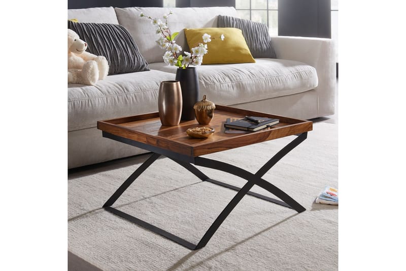 Soffbord Roe 63 cm - Massivt Trä/Svart - Möbler - Bord & matgrupp - Soffbord
