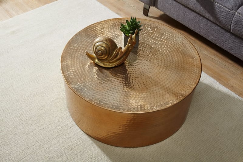 Soffbord Rostek 75 cm Runt - Guld - Möbler - Bord & matgrupp - Soffbord