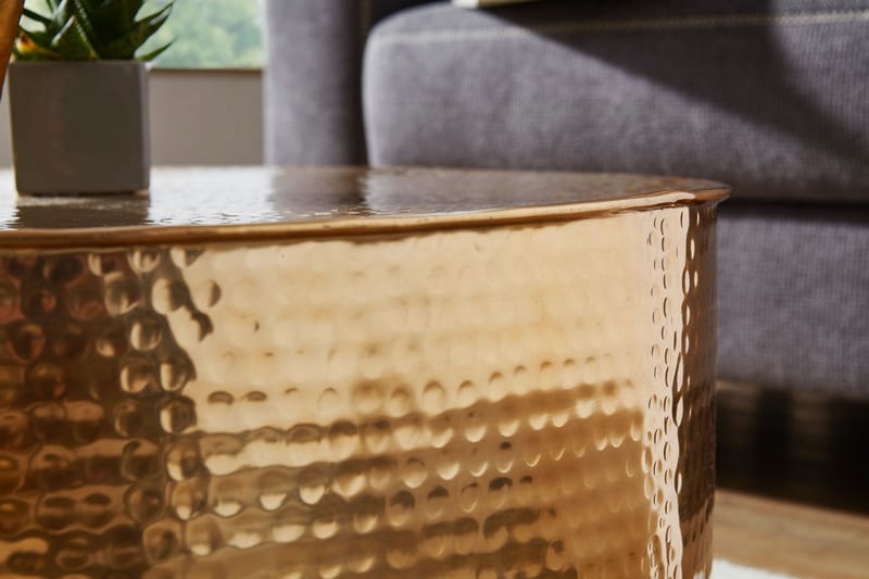 Soffbord Rostek 75 cm Runt - Guld - Möbler - Bord & matgrupp - Soffbord