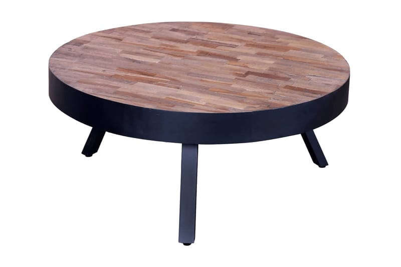 Soffbord runt återvunnen teak - Soffbord
