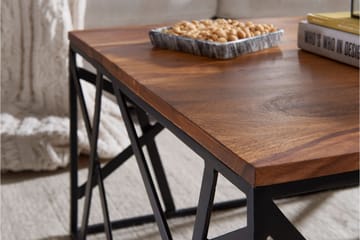 Soffbord Schemmer 60 cm - Massivt Trä/Svart - Möbler - Bord & matgrupp - Soffbord