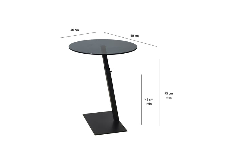 Soffbord Sessan 40x40x40 cm Runt - Svart - Möbler - Bord & matgrupp - Soffbord