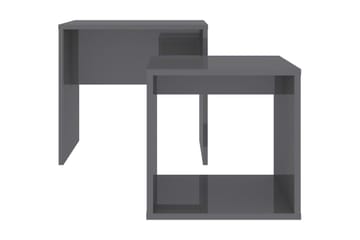 Soffbord set grå högglans 48x30x45 cm spånskiva