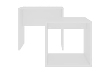 Soffbord set vit högglans 48x30x45 cm spånskiva