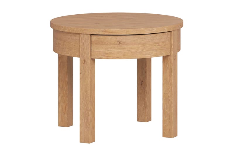 Soffbord Simple 54 cm Runt med Förvaring Lådor Natur - VOX - Möbler - Bord & matgrupp - Soffbord