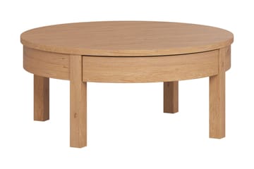 Soffbord Simple 80 cm Runt med Förvaring Lådor Lågt Natur - VOX - Möbler - Bord & matgrupp - Soffbord